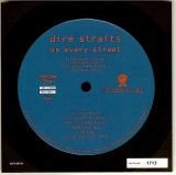 Dire Straits - On Every Street , numbered label card